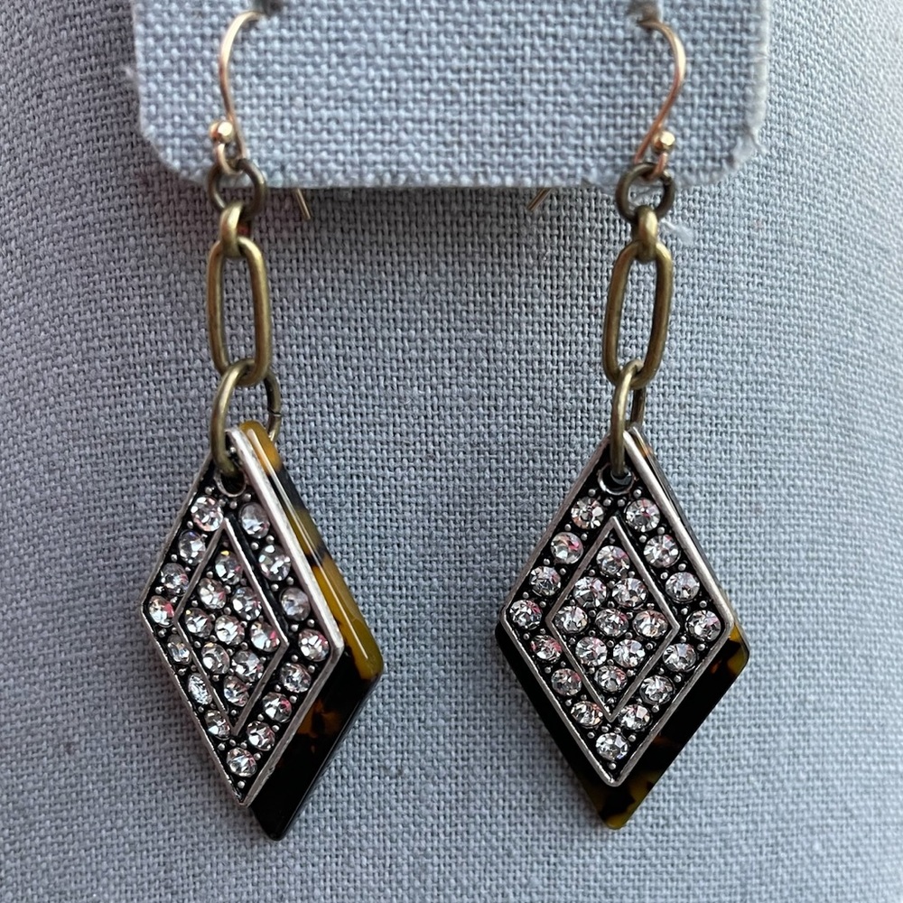 Lulu Frost x J.Crew Aficionado Pave Crystal Drop Earrings